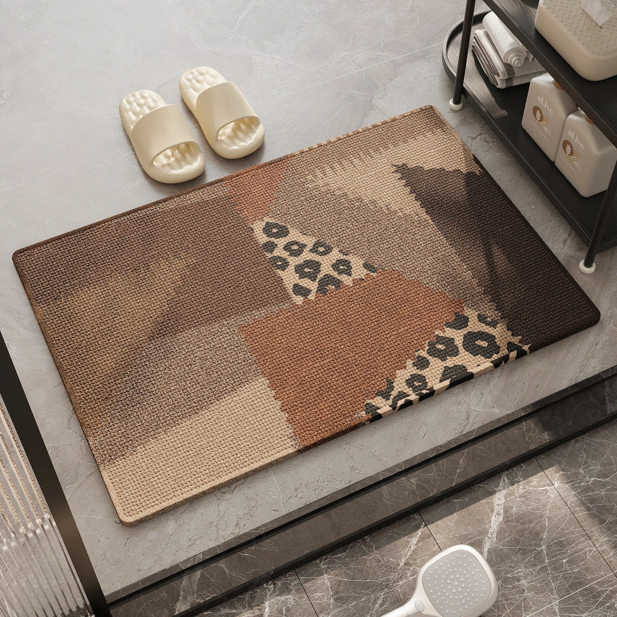 Tappeto bagno patchwork antiscivolo