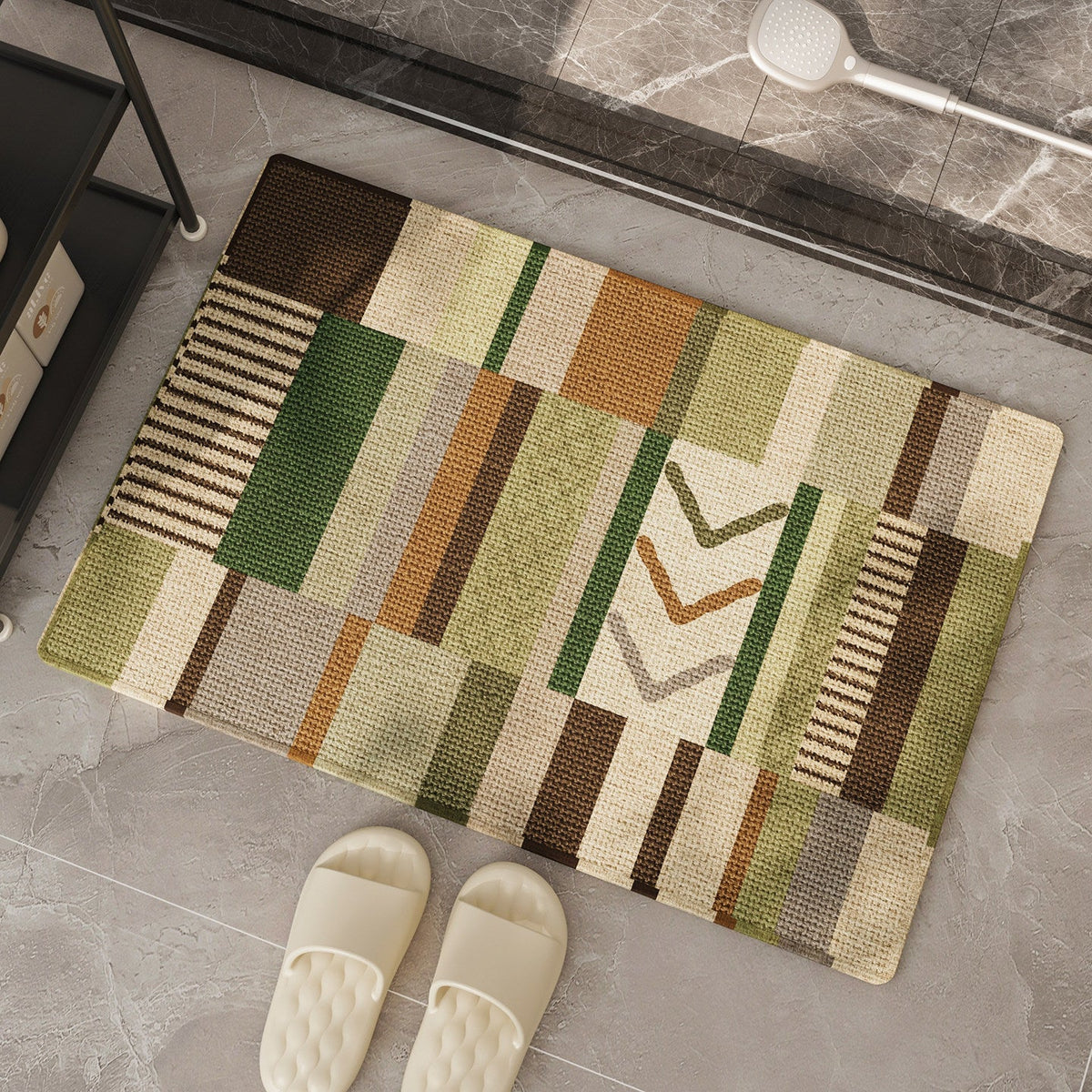 Tappeto bagno patchwork antiscivolo