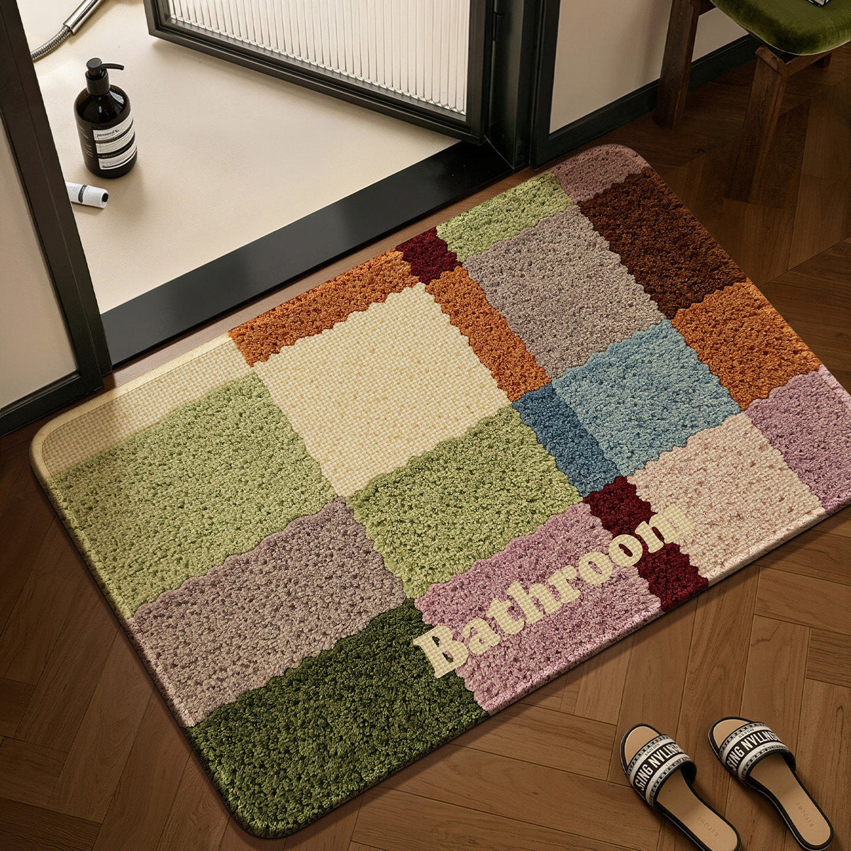 Tappeto bagno patchwork antiscivolo