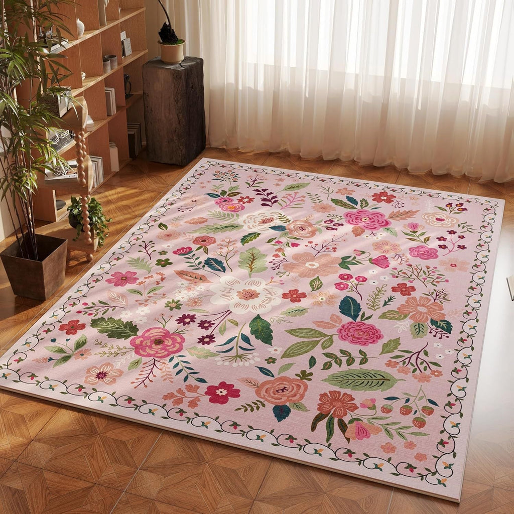 Tappeto decorativo con motivi floreali