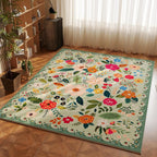 Tappeto decorativo con motivi floreali
