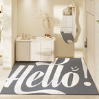 Tappeto moderno con scritta Hello