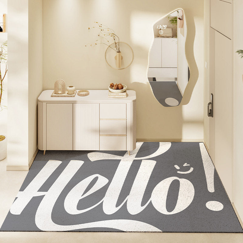 Tappeto moderno con scritta Hello
