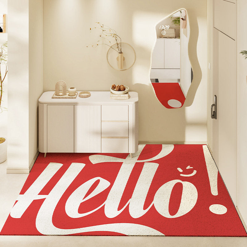 Tappeto moderno con scritta Hello