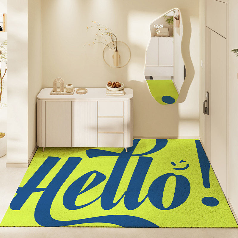 Tappeto moderno con scritta Hello