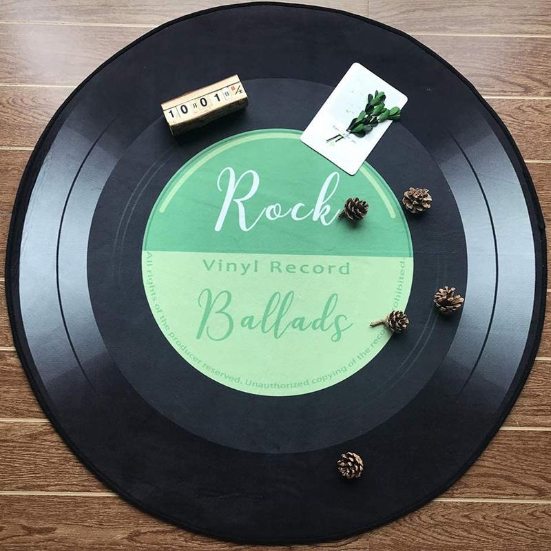 Tappeto rotondo effetto disco vintage