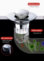 Tappo universale pop-up per lavandino CleanSeal