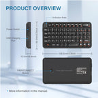 Tastiera wireless 2 in 1 compatta 68 tasti