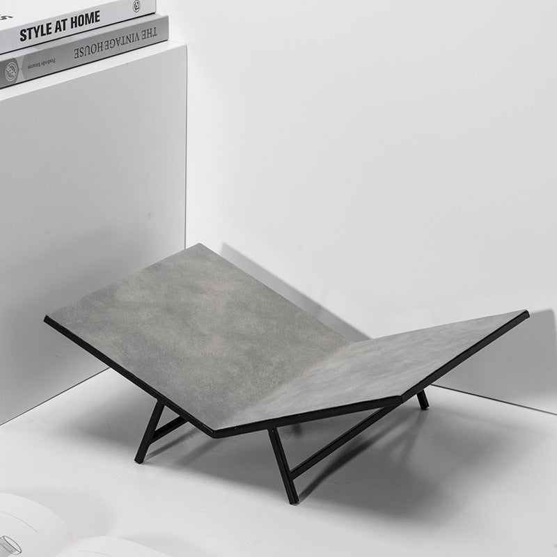 Tavolino da caffè decorativo in cemento geometrico