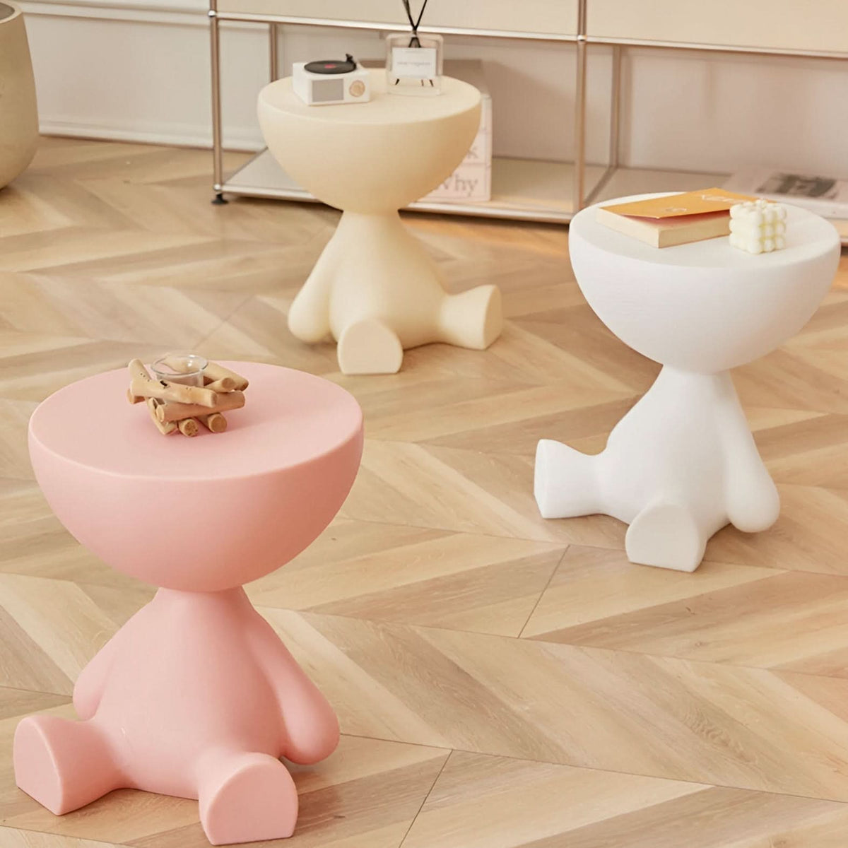 Tavolino da caffè rotondo in plastica