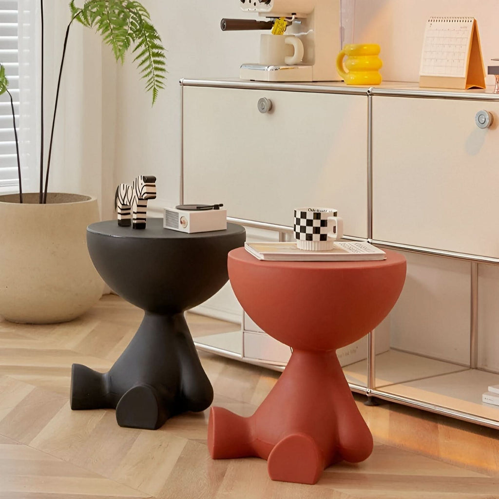 Tavolino da caffè rotondo in plastica