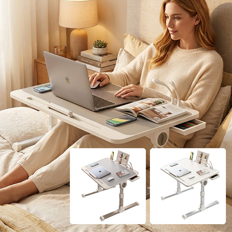 Tavolino da letto regolabile con luce Falivelli