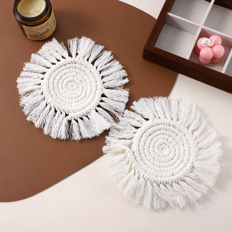 Tavolino decorativo con frange