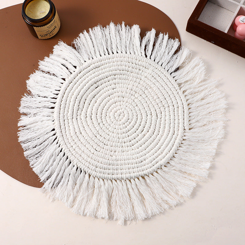 Tavolino decorativo con frange