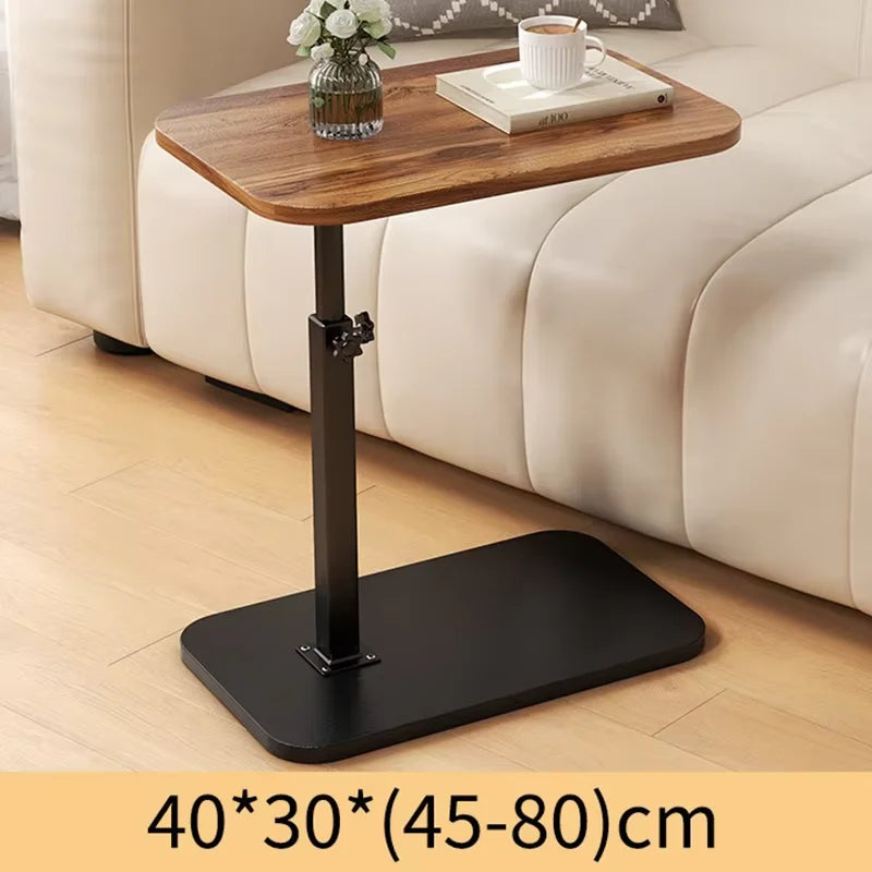 Tavolino laterale regolabile per letto o divano, altezza 45-80 cm