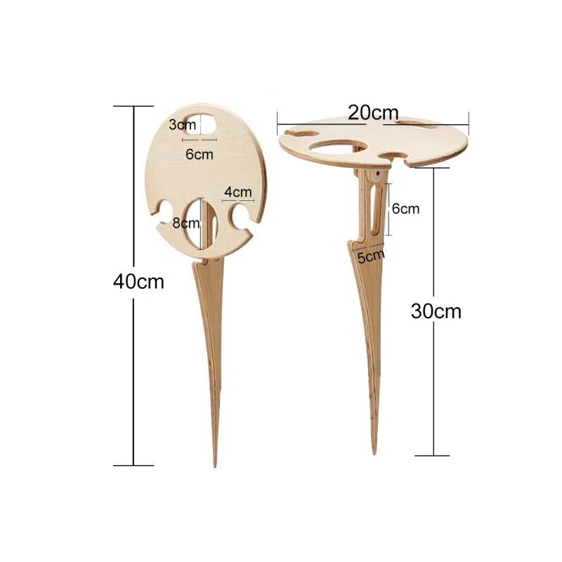 Tavolino pieghevole portatile da vino per picnic e outdoor