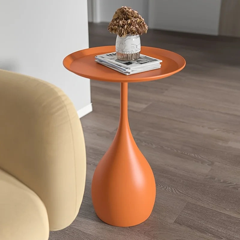 Tavolino rotondo mobile con design mini di lusso per divano o letto