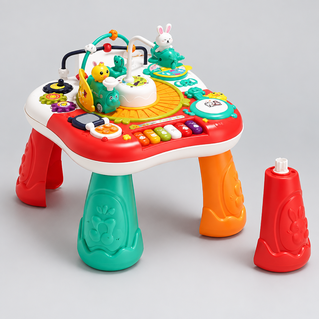 Tavolo Attività Multifunzione per Bambini con Trenino Elettrico