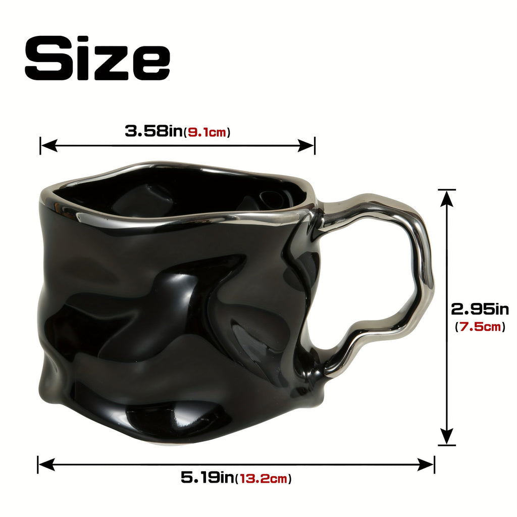 Tazza in ceramica CreArt con design artigianale stropicciato