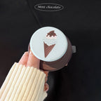 Tazza da caffè con motivo gelato menta e cioccolato