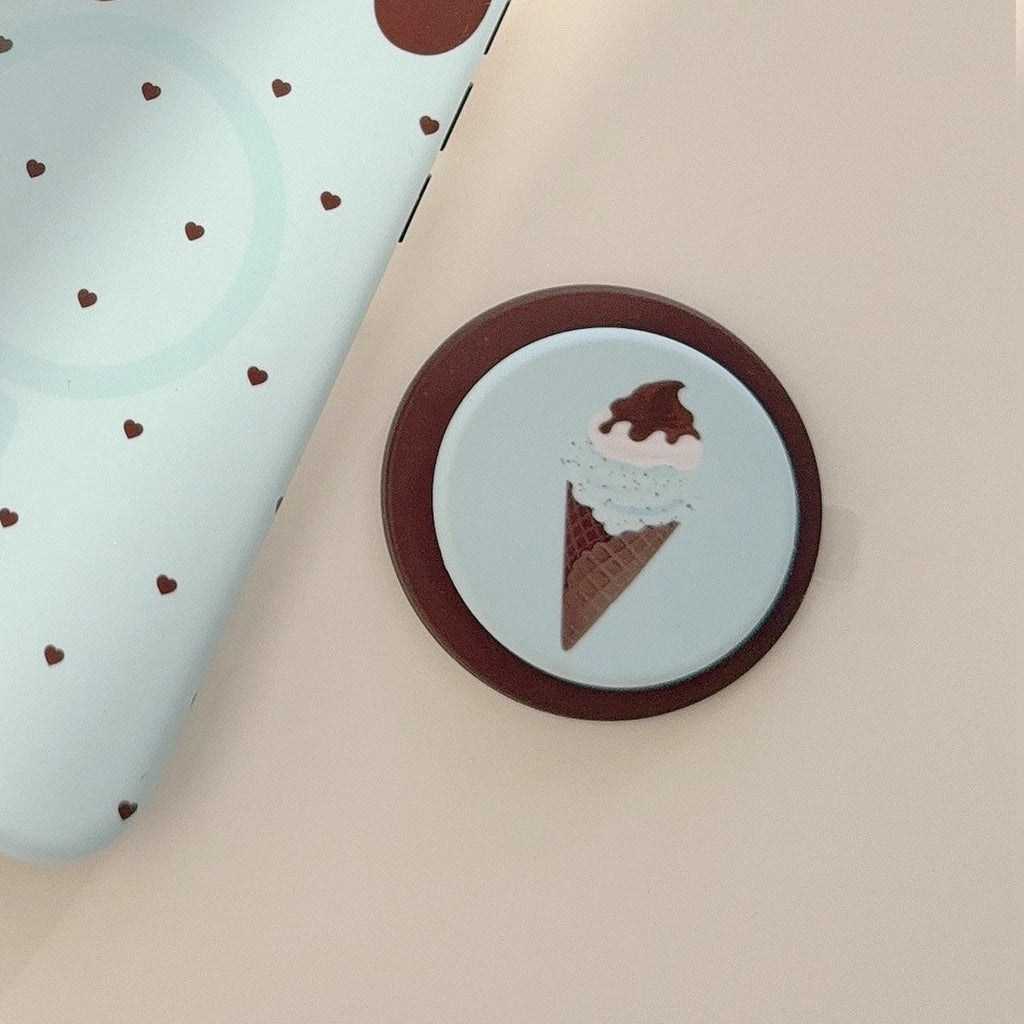 Tazza da caffè con motivo gelato menta e cioccolato