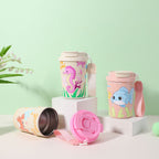 Tazza termica artistica con creature marine