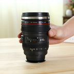 Tazza termica a forma di obiettivo fotografico