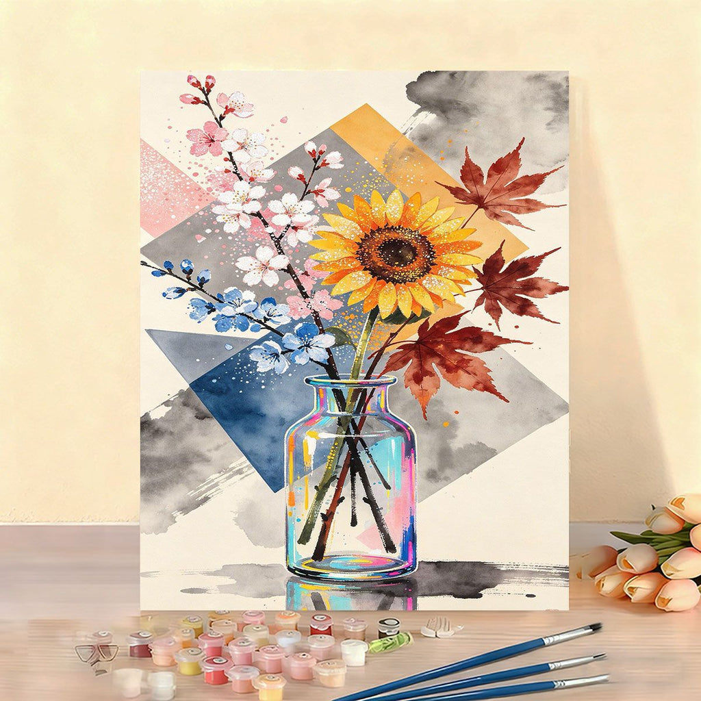 Tela artistica con fiori