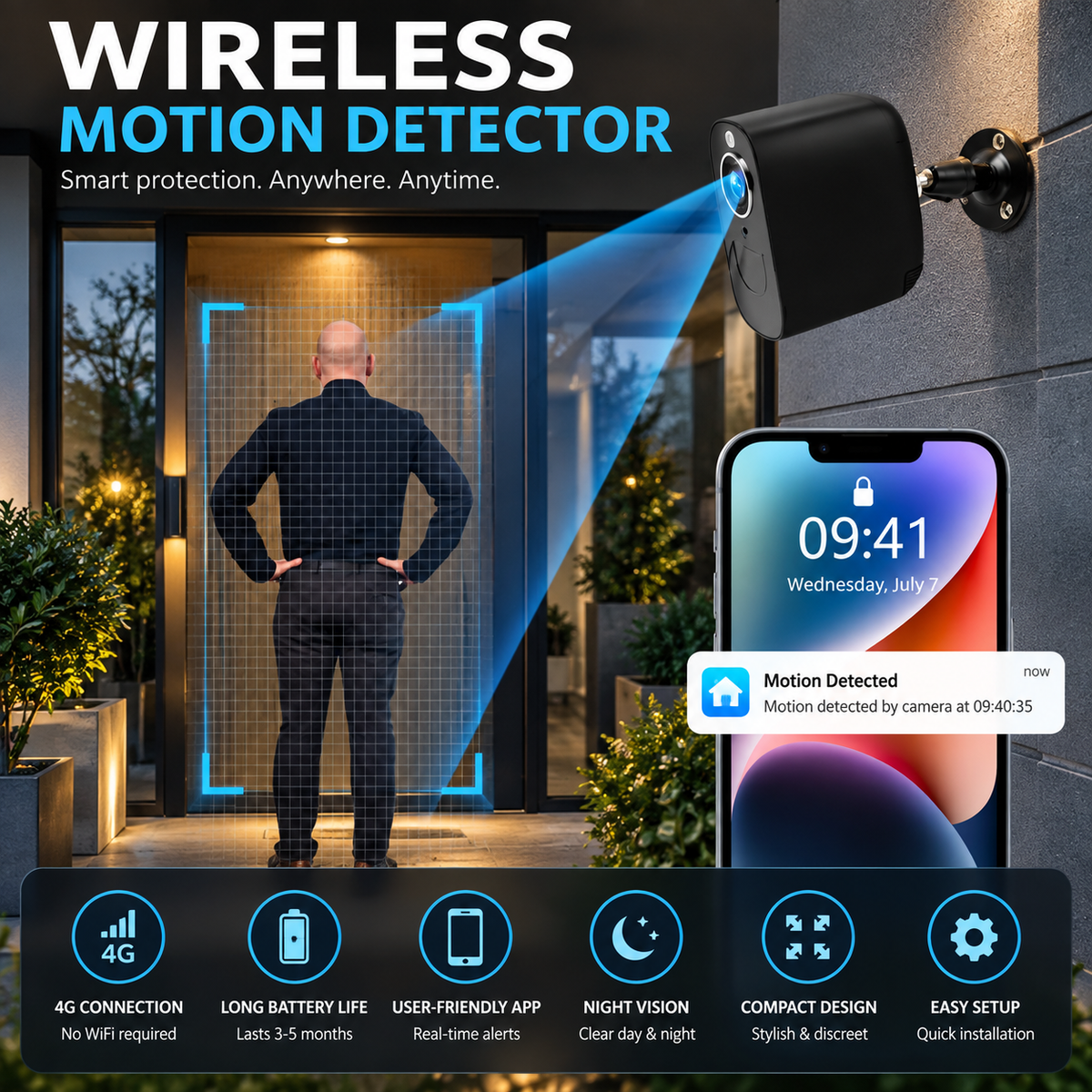 Telecamera di sicurezza cellulare 4G