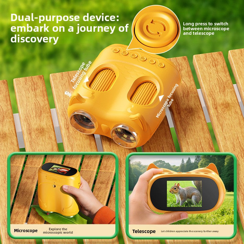 Telescopio e microscopio giocattolo con fotocamera per bambini – Set esploratore scientifico
