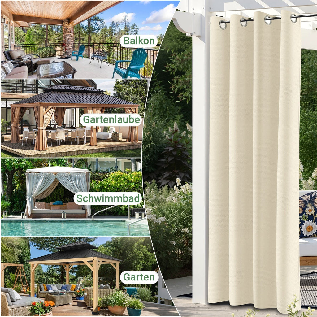 Tenda da esterno impermeabile con occhielli