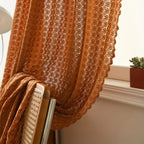 Tenda a pannello boho all'uncinetto Amber Glow