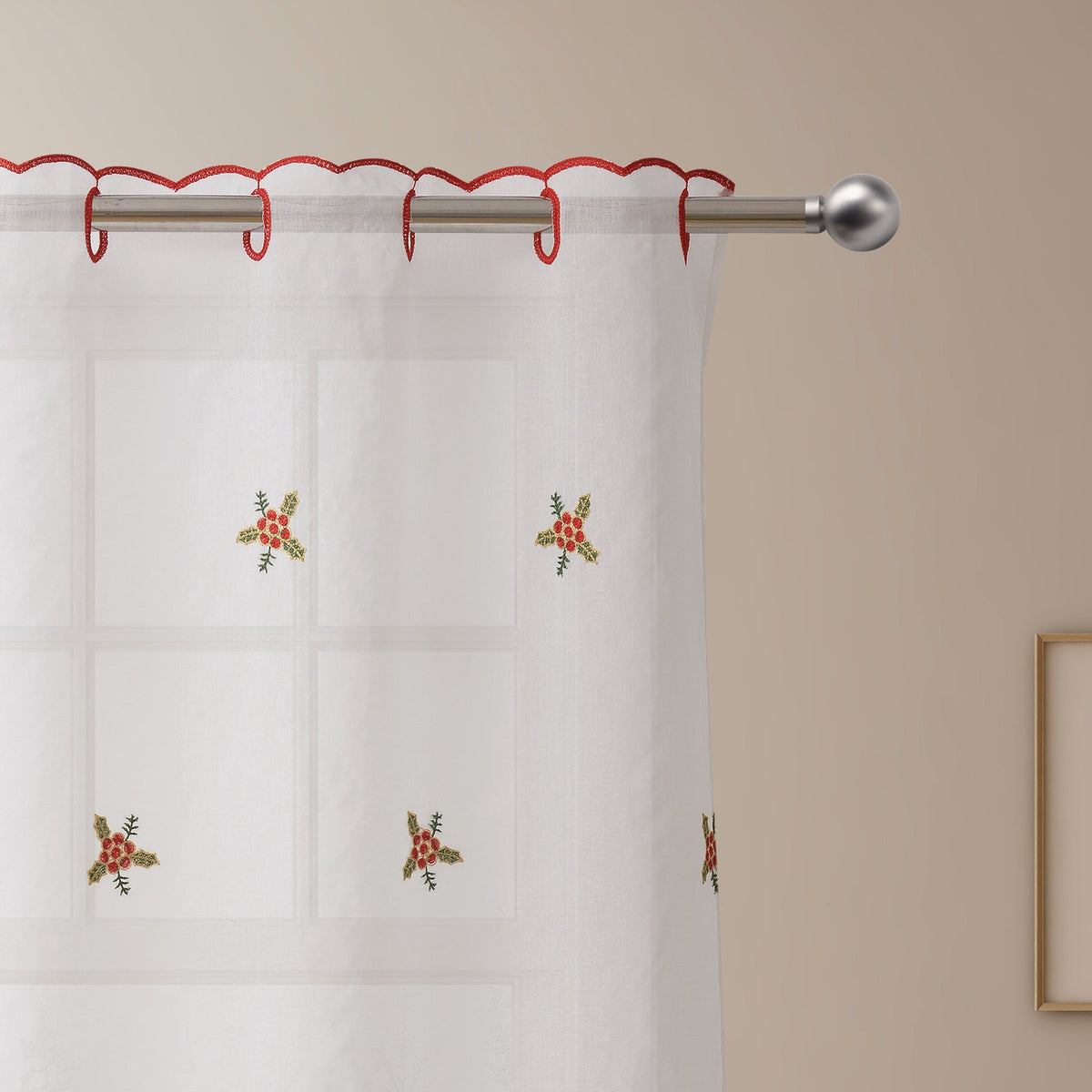 Tende decorative natalizie per finestre