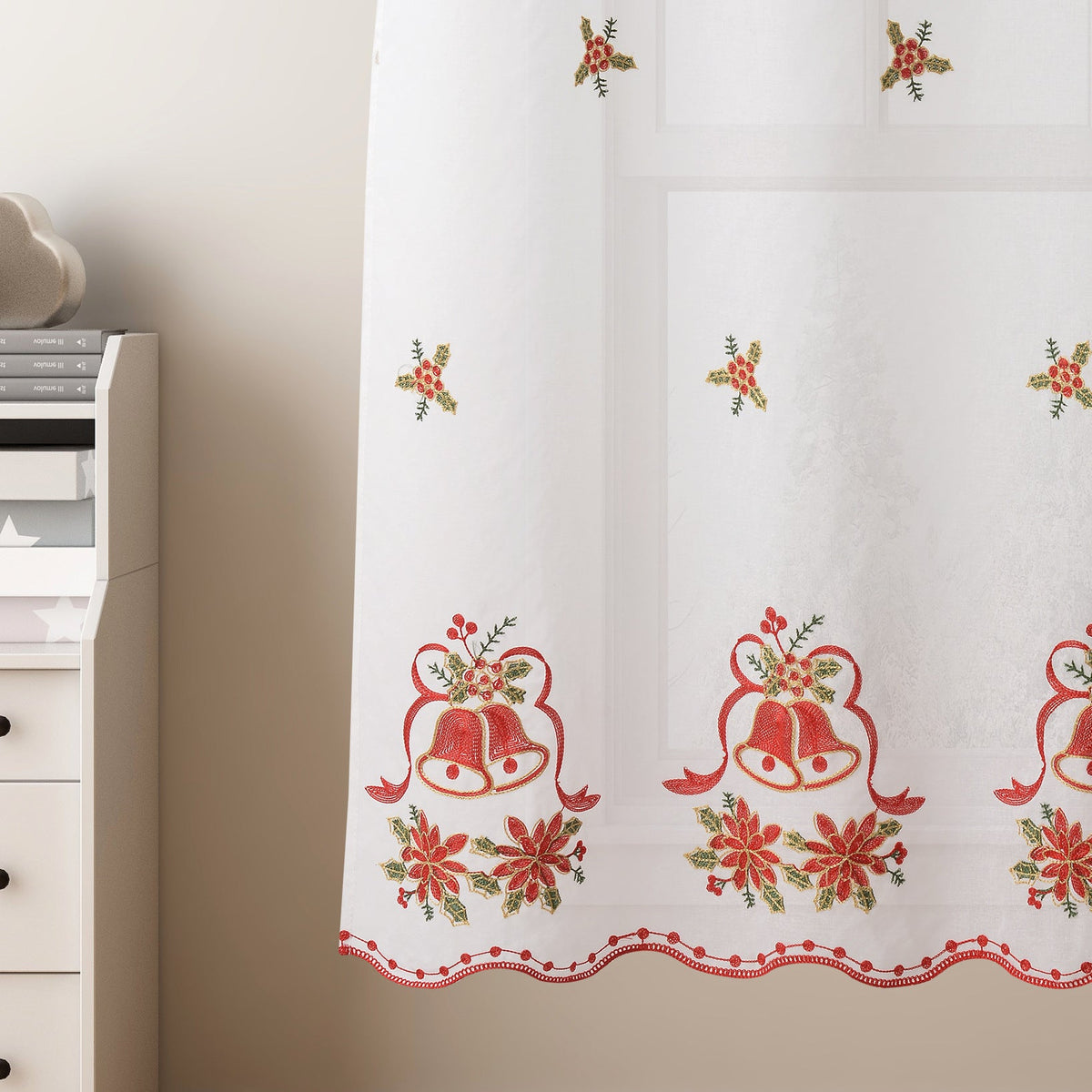 Tende decorative natalizie per finestre