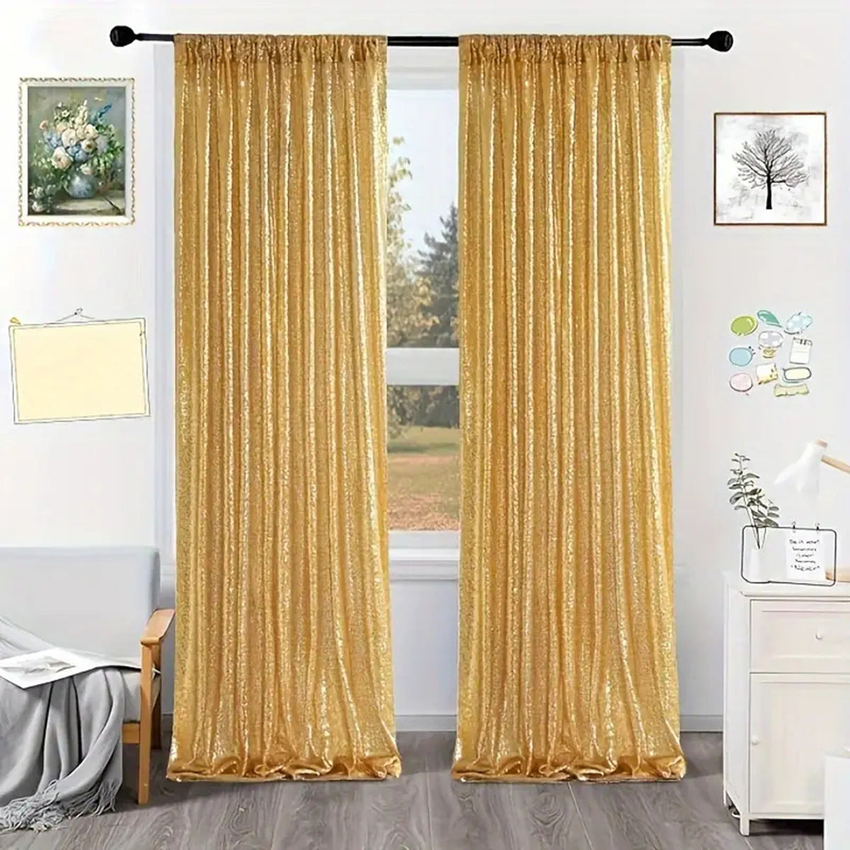 Tende luminose effetto shimmer per finestre
