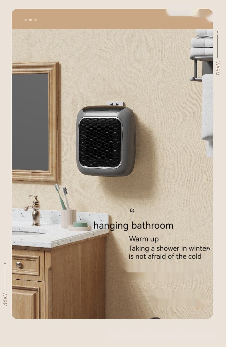 Termoventilatore da presa con display digitale e griglia a nido d'ape