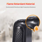 Termoventilatore da Presa Elettrico Portatile a Risparmio Energetico con Display Digitale ed Elementi Riscaldanti in Cer