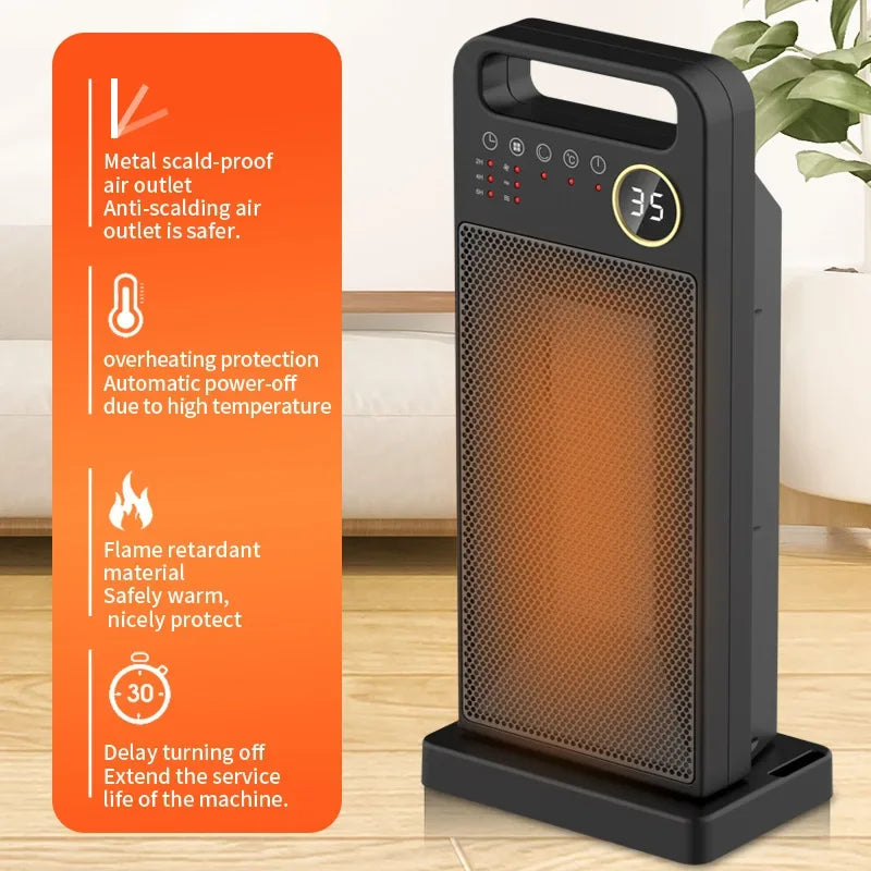 Termoventilatore elettrico 2000 W con telecomando e touchscreen