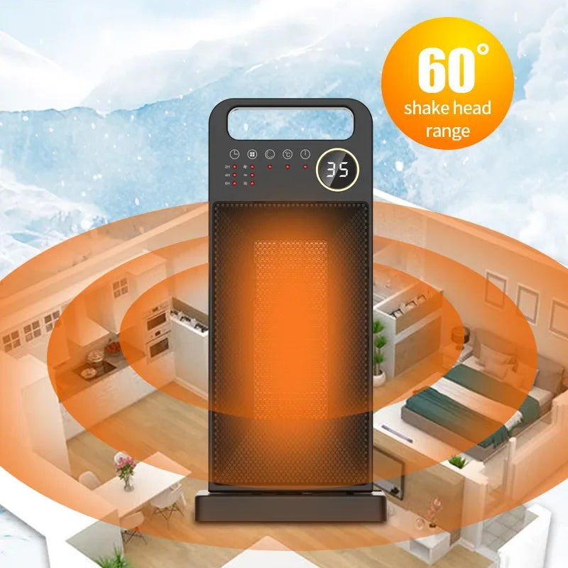 Termoventilatore elettrico 2000 W con telecomando e touchscreen