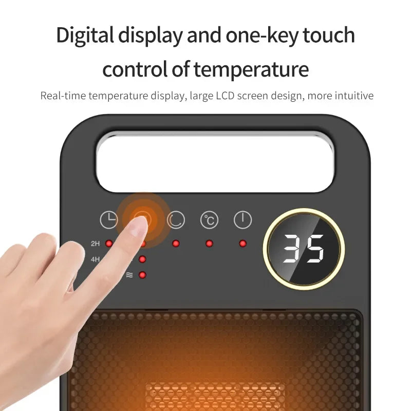Termoventilatore elettrico 2000 W con telecomando e touchscreen