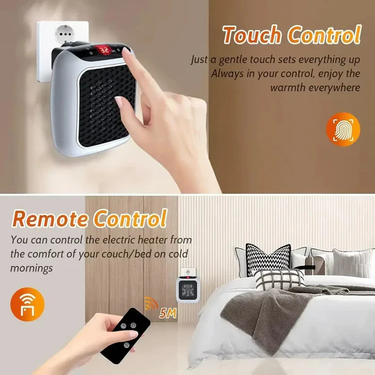 Termoventilatore elettrico portatile da parete