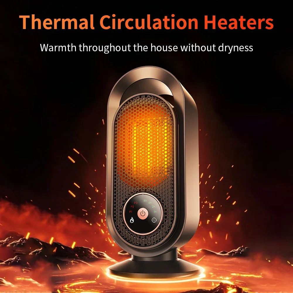 Termoventilatore portatile da 1000 W per scrivania, camera e ufficio