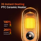 Termoventilatore portatile da 1000 W per scrivania, camera e ufficio