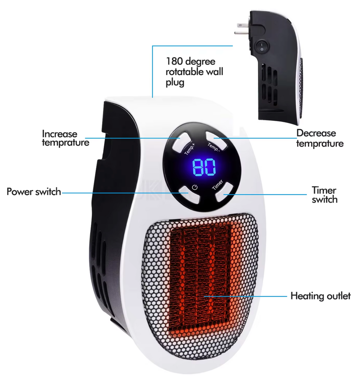Termoventilatore portatile LuxaHeat per un calore avvolgente ovunque