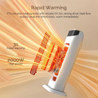 Termoventilatore PTC con temperatura regolabile, telecomando e timer