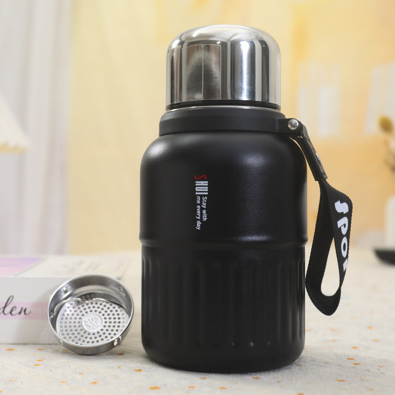 Thermos isotermico con tazza e tracolla regolabile