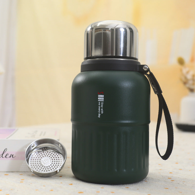 Thermos isotermico con tazza e tracolla regolabile