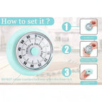 Timer magnetico con allarme extra forte e display facile da leggere, 60 minuti