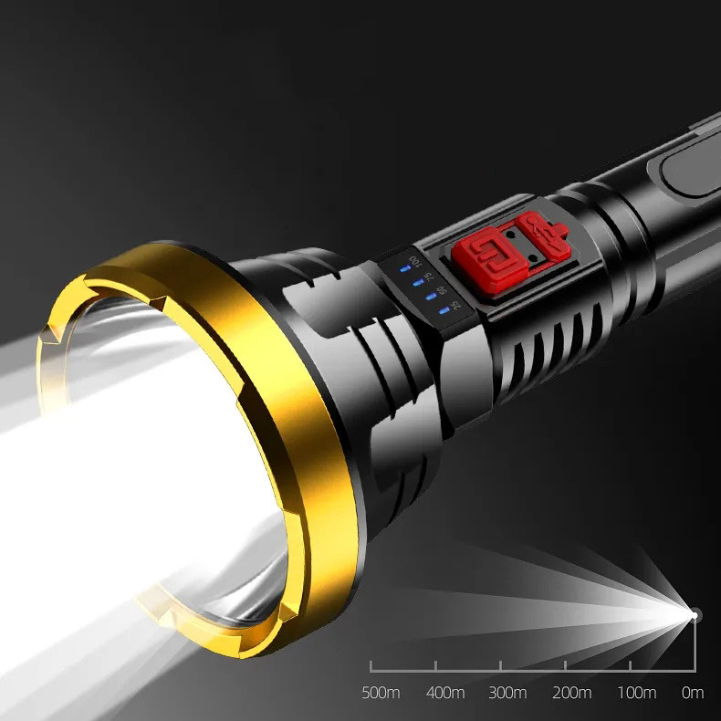 Torcia LED 90.000 lumen – Faro tattico ricaricabile USB con illuminazione super potente