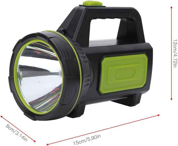 Torcia LED con faretto laterale – Luce da lavoro portatile per campeggio ed emergenze